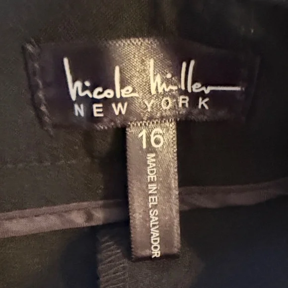 Nicole Miller Black Wide Leg Pants - Picture 12 of 12